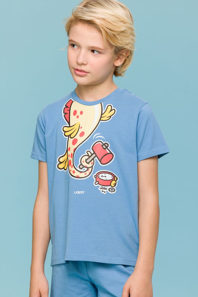 Woody Jongens-Heren Pyjama blauw