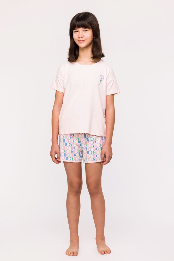 Woody Meisjes-Dames Pyjama lichtroos