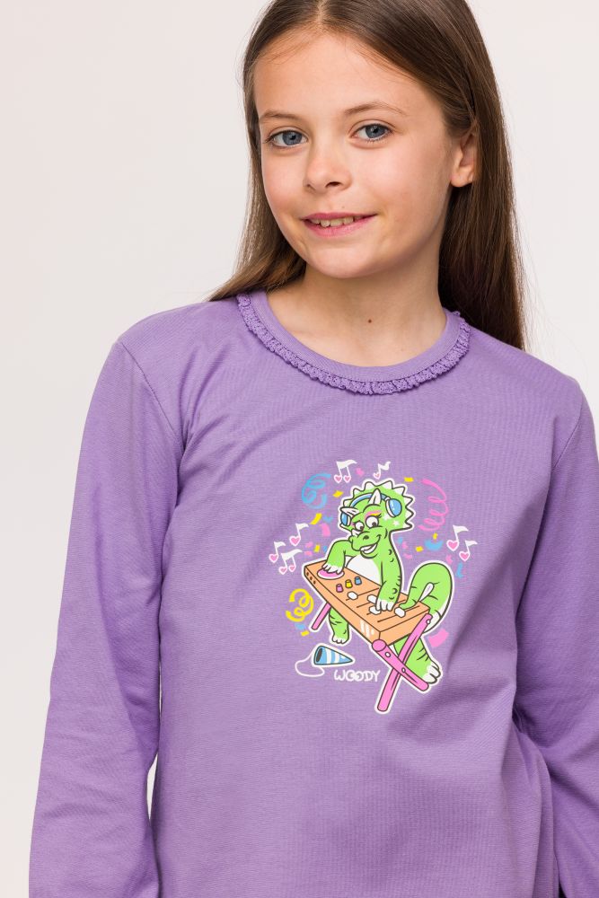 Woody Meisjes-Dames Pyjama lila