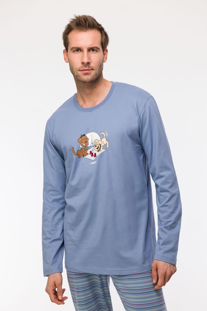 Woody Jongens-Heren Pyjama jeansblauw