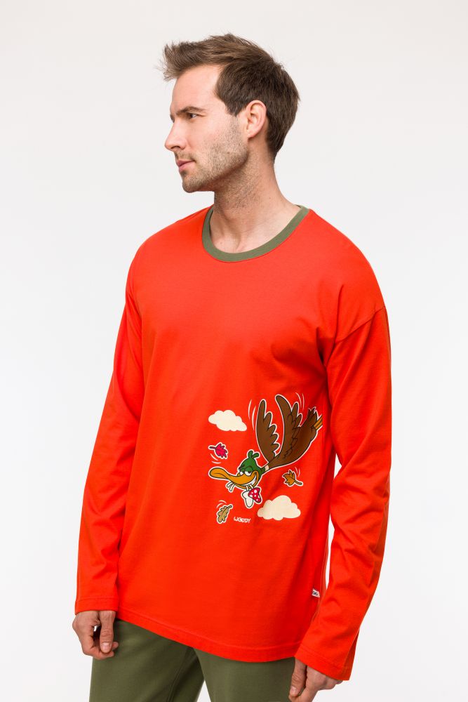 Woody Jongens-Heren Pyjama rood