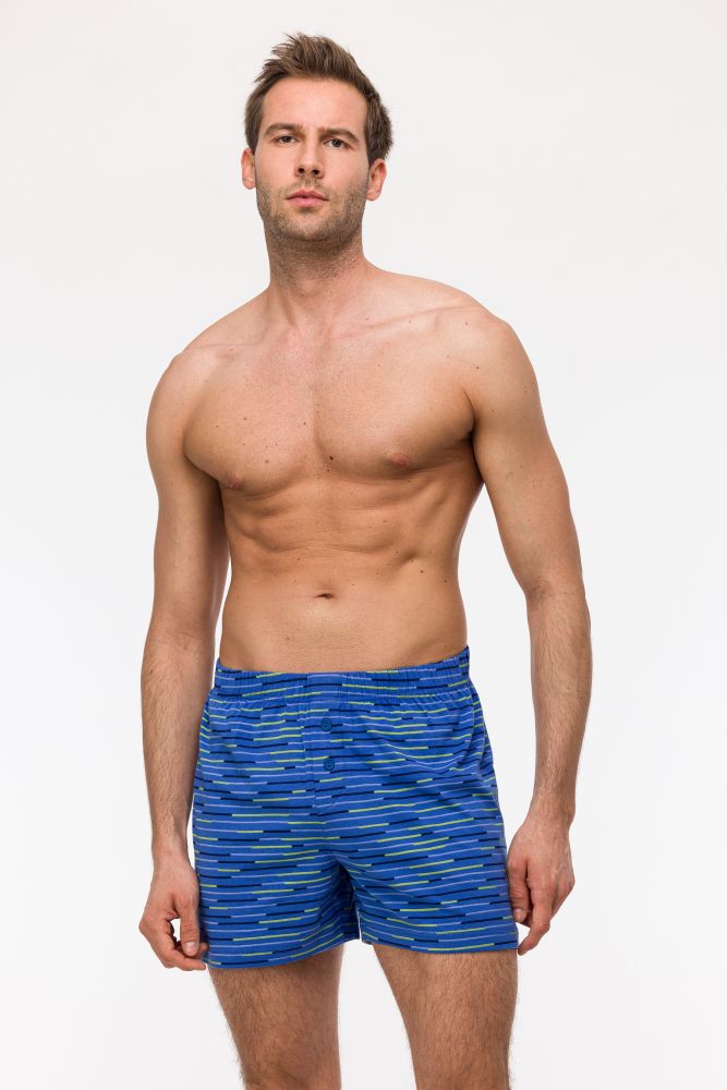 Woody Jongens-Heren Boxer blauwe streep