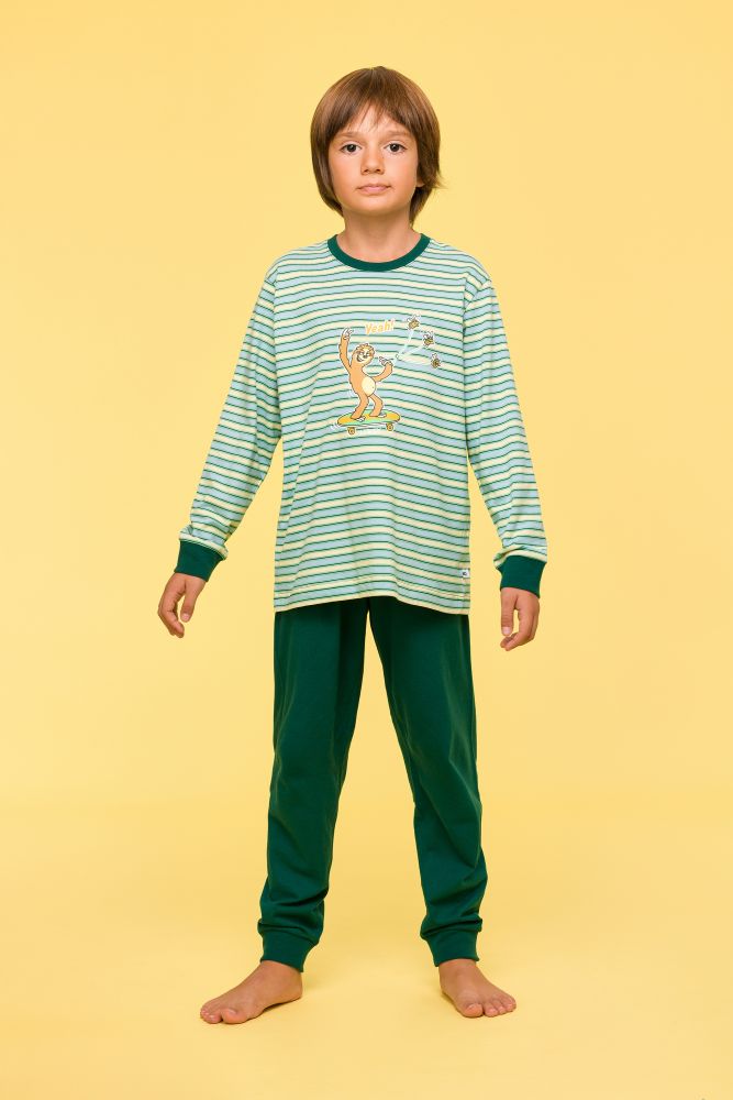 Woody Jongens-Heren Pyjama multicolor streep