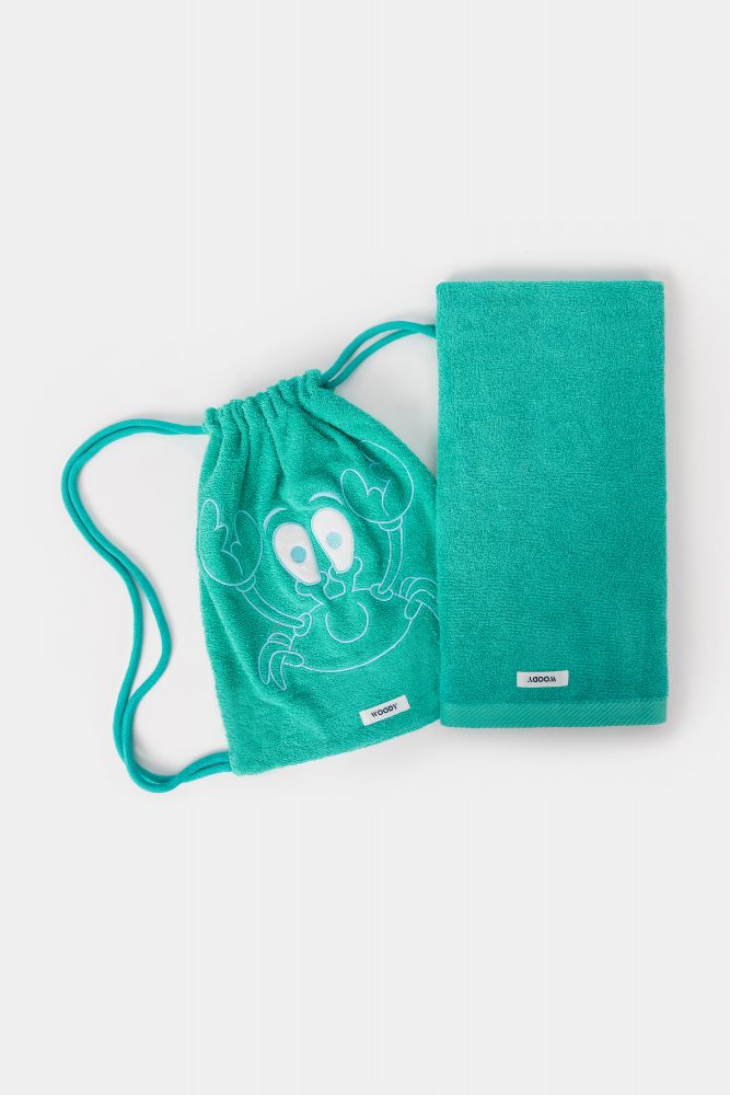 Woody Handdoek turquoise
