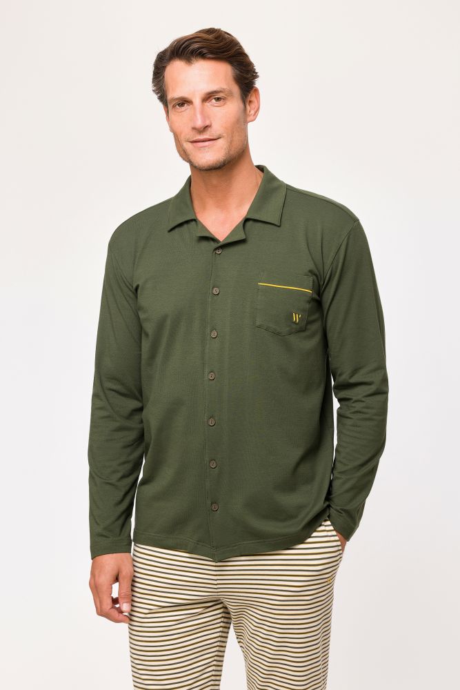 Woody Heren Pyjama donkergroen