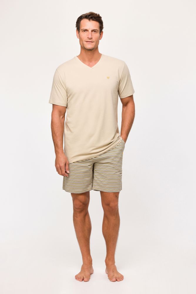 Woody Heren Pyjama beige