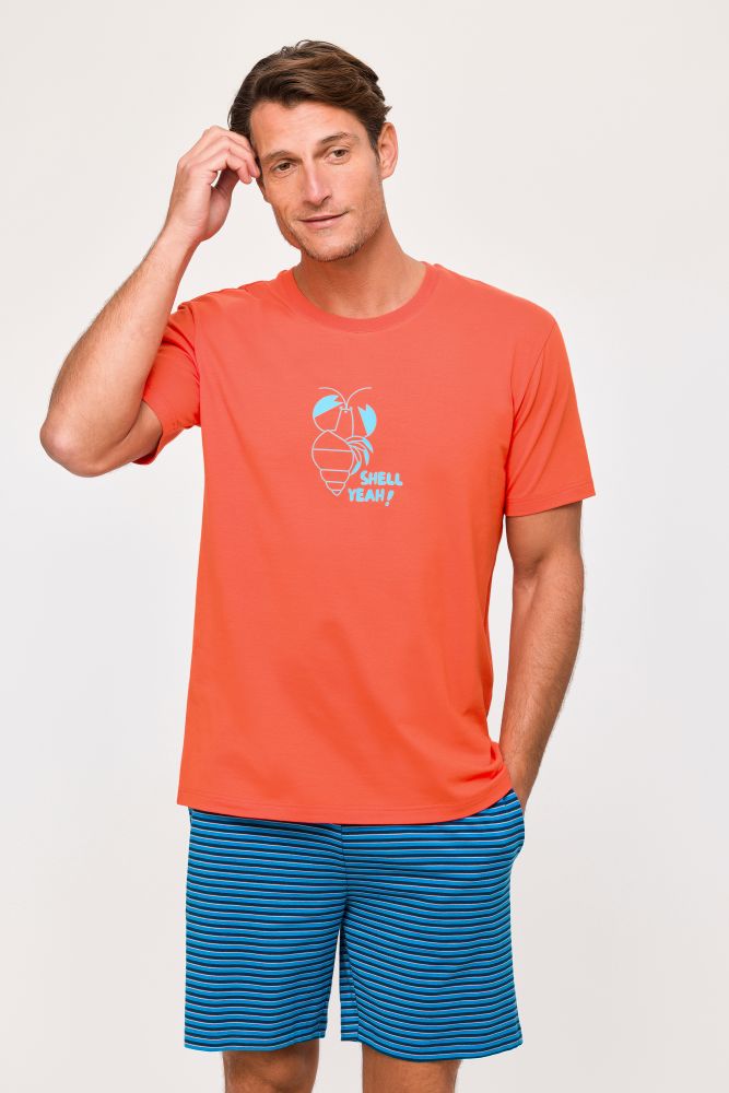 Woody Jongens-Heren Pyjama rood