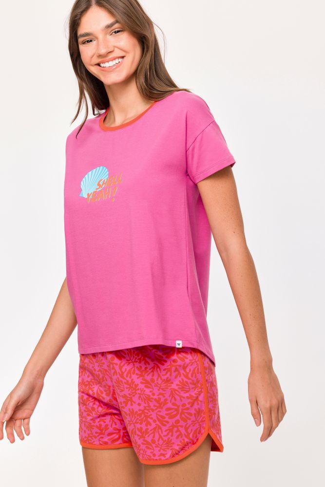 Woody Meisjes-Dames Pyjama fuchsia