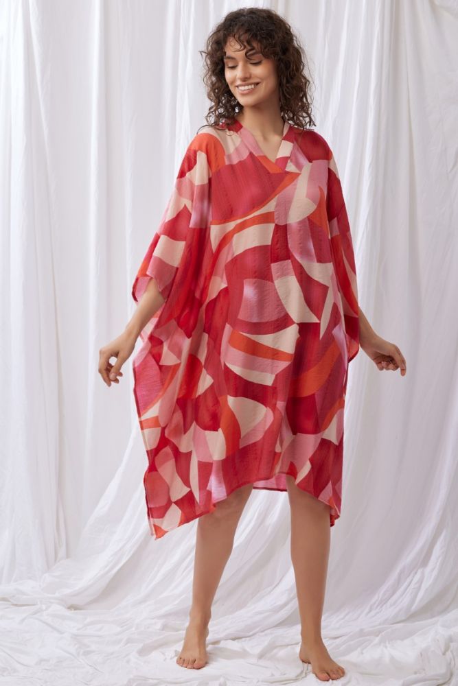 Lords x Lilies Dames Poncho rode print