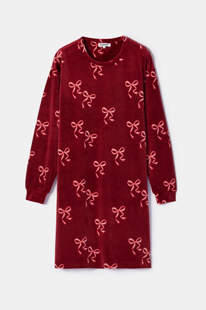 Woody Slaapkleedje bordeaux strikkenpri