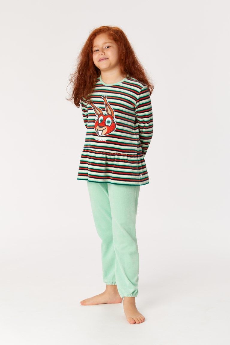 ontspannen vrijheid Vesting Woody Meisjes-Dames Pyjama multicolor