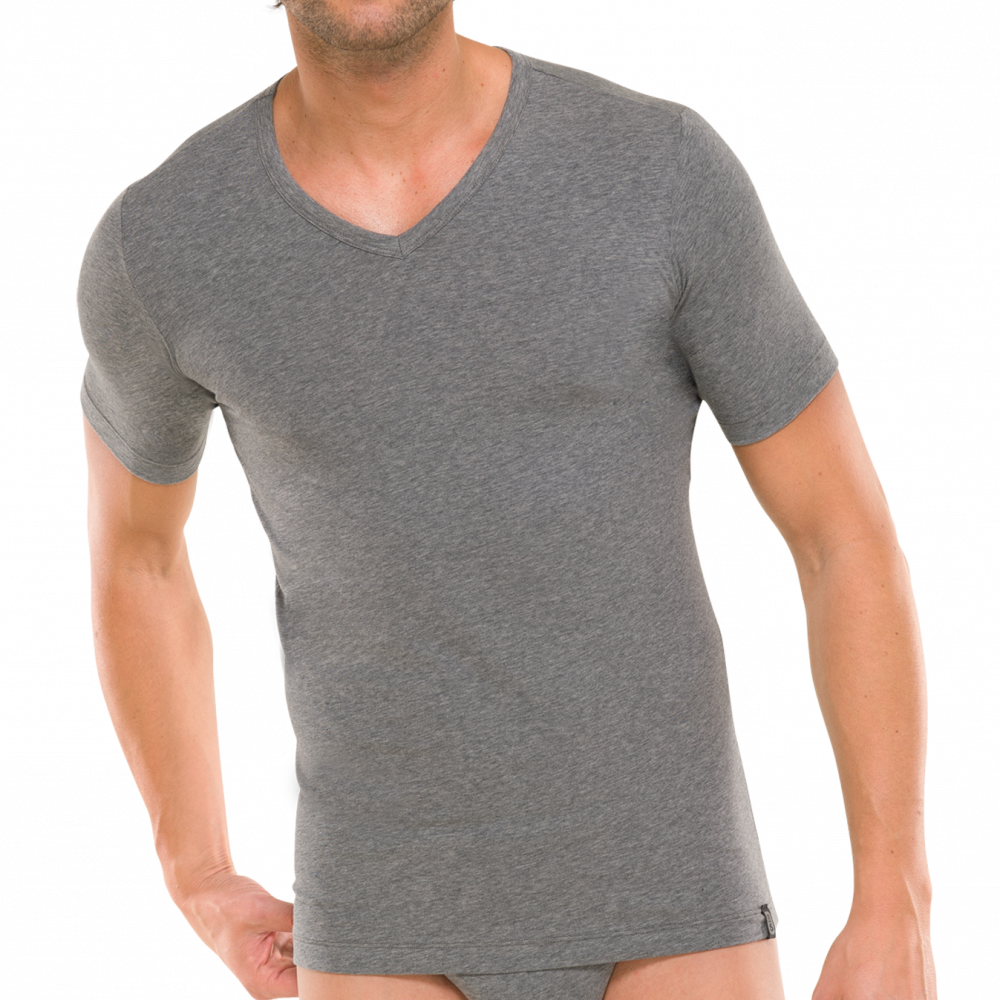 SCHIESSER HEREN T-SHIRT GRIJS/MELANGE