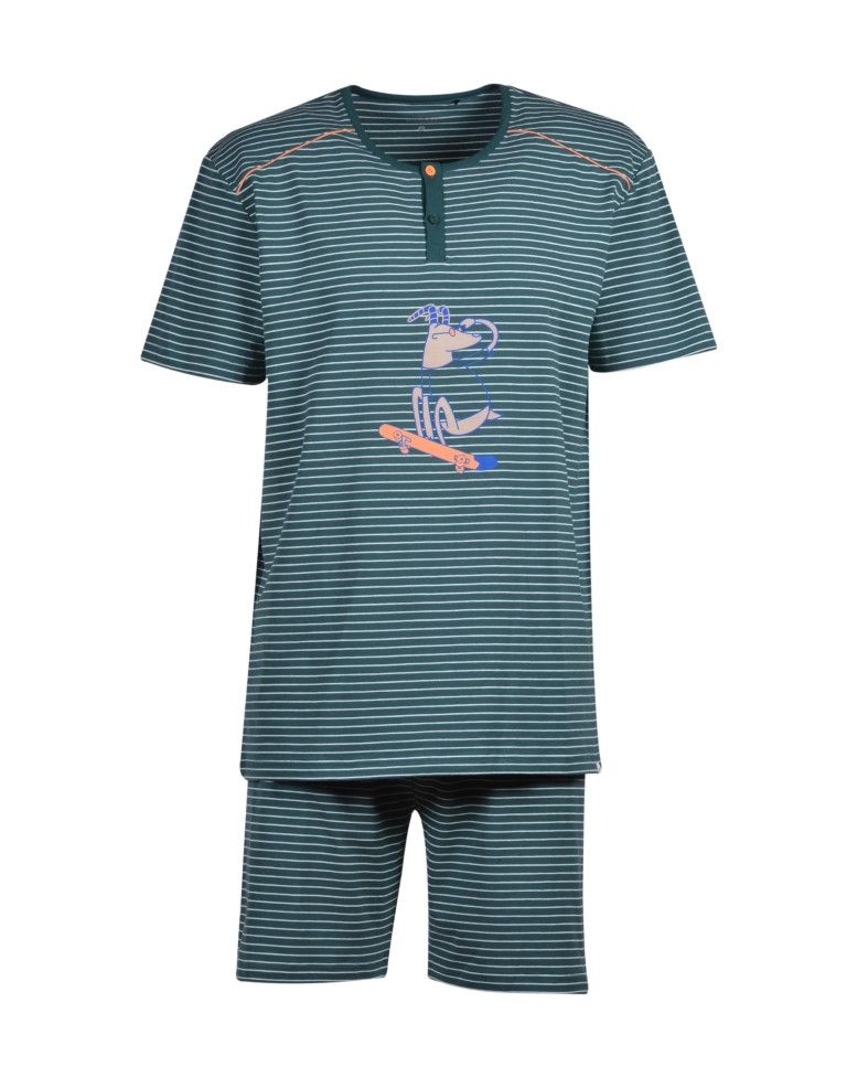 Woody Jongens-Heren pyjama groen