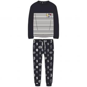 Jongens-Heren pyjama zwart-wit