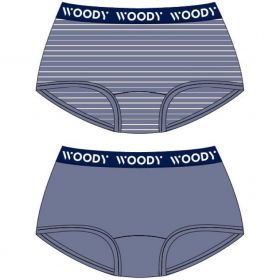Woody Meisjes short duopack blauw + blau