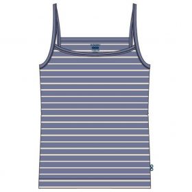 Woody Meisjes singlet blauw-gebroken wit