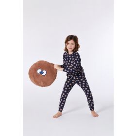 Woody Jongens-Heren pyjama donkerblauw hoogland