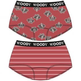 Woody Meisjes short duopack rood wasbeer