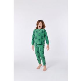 Woody Unisex pyjama groen hooglander