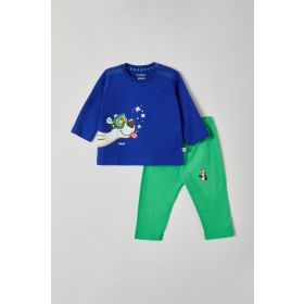 Woody Jongens pyjama blauw