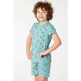 Woody Jongens-Heren Pyjama zeegroen mandril