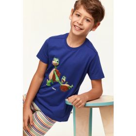Woody Jongens-Heren Pyjama blauw