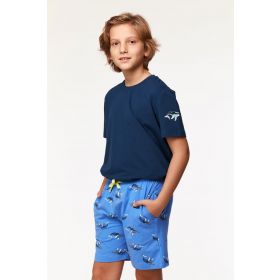 Woody Jongens-Heren Pyjama donkerblauw