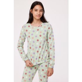 Woody Meisjes-Dames Pyjama smiley print muntgro