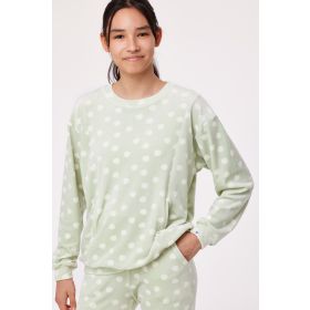 Woody Meisjes-Dames Pyjama bolletjes print munt
