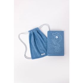 Woody Handdoek blauw-70x140cm