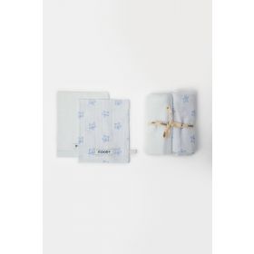 Woody Set van handdoek en washand zeesterren print-70x70cm