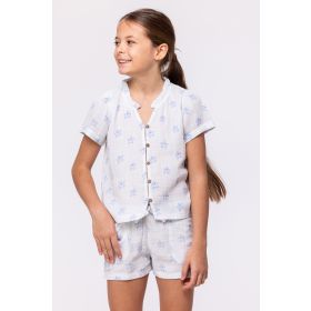 Woody Meisjes-Dames Pyjama blauwe zeesterren pr