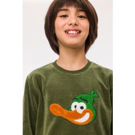 Woody Jongens-Heren Pyjama kakigroen