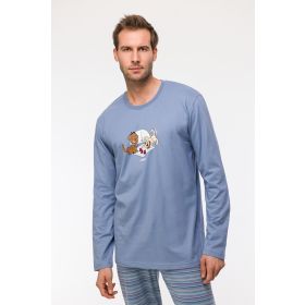 Woody Jongens-Heren Pyjama jeansblauw