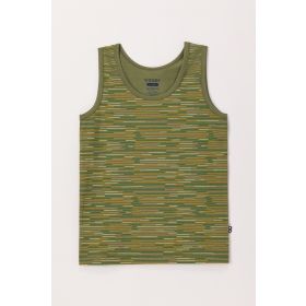 Woody Jongens Singlet kakigroene streep