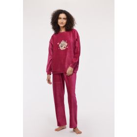 Woody Meisjes-Dames Pyjama framboos-rood
