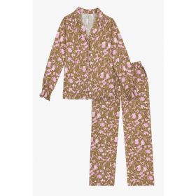 lordsxlilies Dames Pyjama roos-kaki print