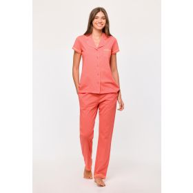 Woody Dames Pyjama koraalrood