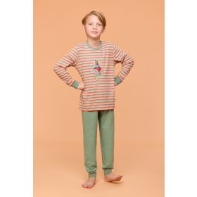 Woody Jongens-Heren Pyjama multicolor streep