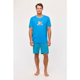 Woody Jongens-Heren Pyjama blauw