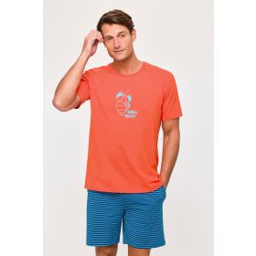 Woody Jongens-Heren Pyjama rood