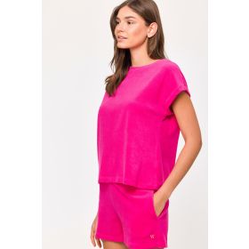 Woody Meisjes-Dames Set van T-shirt en Short fuchs