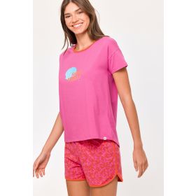 Woody Meisjes-Dames Pyjama fuchsia