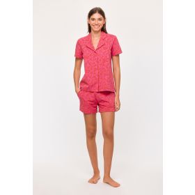 Woody Meisjes-Dames Pyjama rode koraal print