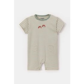 Woody Unisex Onesie groene streep