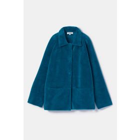 Woody Dames korte jas groenblauw