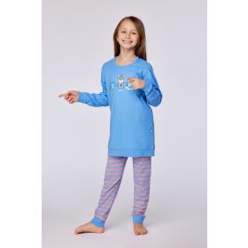 Woody Meisjes-Dames pyjama blauw