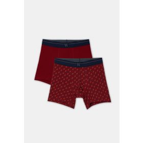 Woody Heren boxer set bordeaux + geome