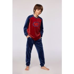 Woody Jongens-Heren pyjama donkerrood