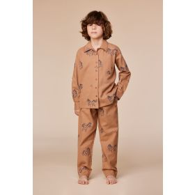 Woody Jongens-Heren pyjama bruine pony print